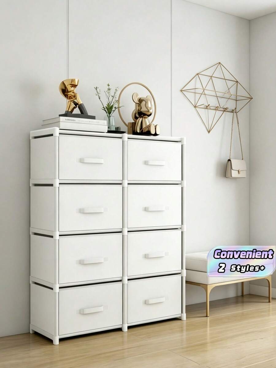 1 peça Novo modelo de prateleira de armazenamento estilo gaveta para móveis, adequada para sala de estar e escritório, prateleira para guardar brinquedos e lanches, armário de armazenamento, cabeceira de cama - Multicolorido - Ver 1