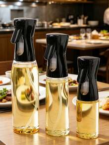 SHEIN 1pc Oil Spray Bottle, High Pressure Spray Bottle, Ultra Fine Water Mist Refilling Bottle, Oil Sprayer Dispenser, Refillable Spritzer Bottle, Household Kitchen Barbecue Olive Oil Spray Bottle, Fat-Reducing Meal Spray Oil Artifact, Travel Transparent Portable Spray Bottle - Multicolor - View 4