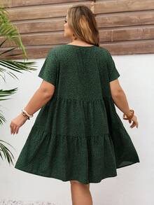 SHEIN CURVE+ 22號大尺碼女款音樂節海灘度假波希米亞風春夏復古洋裝 - 彩色 - 查看 7