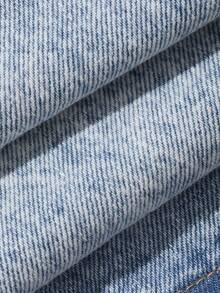 DAZY Quần jeans nữ cạp thấp, ống thẳng, có túi - Rửa nhẹ - Xem 7