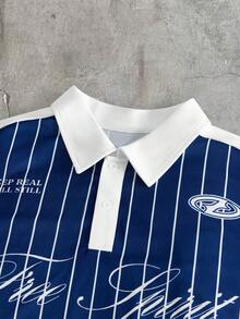 AXEPEAK Áo polo nam tay ngắn kẻ sọc, kiểu dáng thường ngày, thích hợp cho mùa hè. - Nhiều màu - Xem 4
