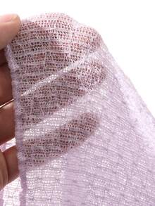 DAZY Áo thun nữ dáng rộng, cổ chữ V sâu, tay dài, chất liệu mỏng nhẹ, phong cách đường phố hiện đại, thích hợp cho mùa hè. - Màu tím - Xem 6
