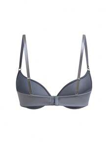 DesireSculpt 1 pieza Sujetador con aros y relleno minimalista para mujer - Gris - Ver 5
