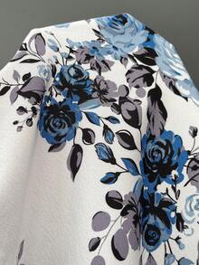 SHEIN VCAY Vestido casual de tirantes con estampado floral y volantes en el bajo para tallas grandes - Multicolor - Ver 6