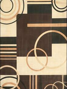 1 Stück waschbarer Teppich, modernes geometrisches Muster, geeignet für Wohnzimmer, Schlafzimmer, Büro, gestreiftes Kreismuster, zeitgenössischer abgenutzter Stil, niedriger Flor, neutrale weiche Farben, Patchwork-Quadratmuster. - Mehrfarbig - Übersicht 11