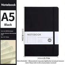 Juego de cuadernos con tapa dura A5 - Cubierta de piel de PU, 200 páginas/100 páginas, adecuado para la escuela, la universidad, el trabajo, los viajes - Cuaderno de rayas, conveniente para tomar notas - Multicolor - Ver 16