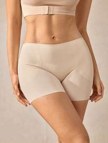 Veilyse Ice Silk Booty Enhancing & Tummy Shaping Seamless Shapewear Shorts For Womenfor Summer - Apricot - View 5