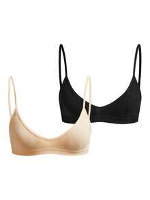 Ocili Seamless Ribbed Elastic Wireless Bra, Comfortable Women's Underwear - Multicolor - View 8