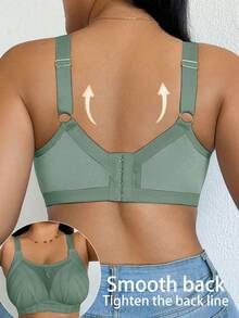 DesireSculpt Sujetador inalámbrico de talla grande - Verde militar - Ver 2