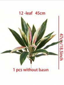 1/2 株大型紫色波士顿蕨人造植物，有 12/17 片叶子，雨林主题，适用于婚礼、派对、庭院、酒店、摄影和生日礼物，是圣诞节、万圣节、感恩节、新年和情人节的绝佳装饰品。 - white&Green&Red - 查看 6