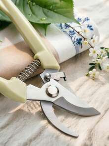 Haus Hana Advanced Garden Scissors, Scissors Gardening Tools, Pruning Shears For Flowers, Shrubs, Roses And Fruit Trees, Plant Shears For Flower Shops, Courtyards And Orchards, Sharp White Anvil Shears, 2 - beige - View 2