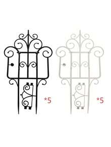 5/10/20PCS Decorative Garden Border Fence, Outdoor Yard Garden Plastic Border Fence, Plant Boundary Lawn Edging, Create Cozy Home, Black/White - multicolor - View 15