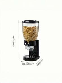 1 Peça Dispensador de Cereais de 2L com Duas Xícaras, Recipiente de Armazenamento de Alimentos Secos, Dispensador de Aveia, Nozes, Doces, Caixa de Armazenamento de Cereais para Escritório, Casa, Festa e Reunião - CAIXA - Visão 7