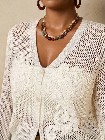 Travachic Plus Size Women Casual Long Sleeve Cardigan