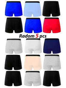 5pcs Boys' Comfortable Cotton Game Print Briefs - Multicolor - View 2