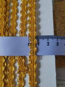 20M 0.8cm-2cm Metallic Braid Lace Trim Christmas Gift Wrapping DIY Flower Pattern Costumes Lace Ribbon Crafts Sewing Border Home Decor - multicolor - View 9
