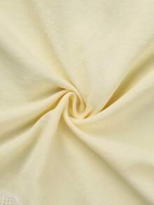 Franclia Plus Size Women's Elegant Yellow Summer Everyday Camisole Top,V-Neck Contrast Lace Trim Hem & Side Slit,Adjustable Strap Loose Crinkle Fabric Vintage - Pale Yellow - View 7