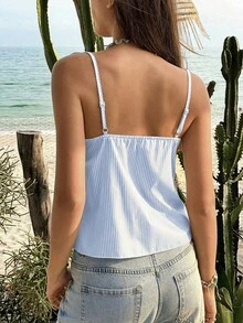 Jouncy 夏季休闲条纹吊带背心 - 彩色 - 查看 2