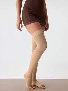 Loungeista Vớ nén cao đến đùi dành cho nữ, độ nén 20-30mmHg, thoáng khí, mềm mại, ôm sát, thiết kế hở ngón, thoải mái và ấm áp [Nên chọn size lớn hơn] - Nhiều màu - Xem 11