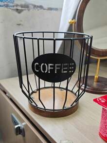 Giỏ đựng viên cà phê, một cách trang nhã hơn để bảo quản viên cà phê, phù hợp với nhiều không gian như phòng khách, văn phòng, v.v. - màu đen - Xem 9