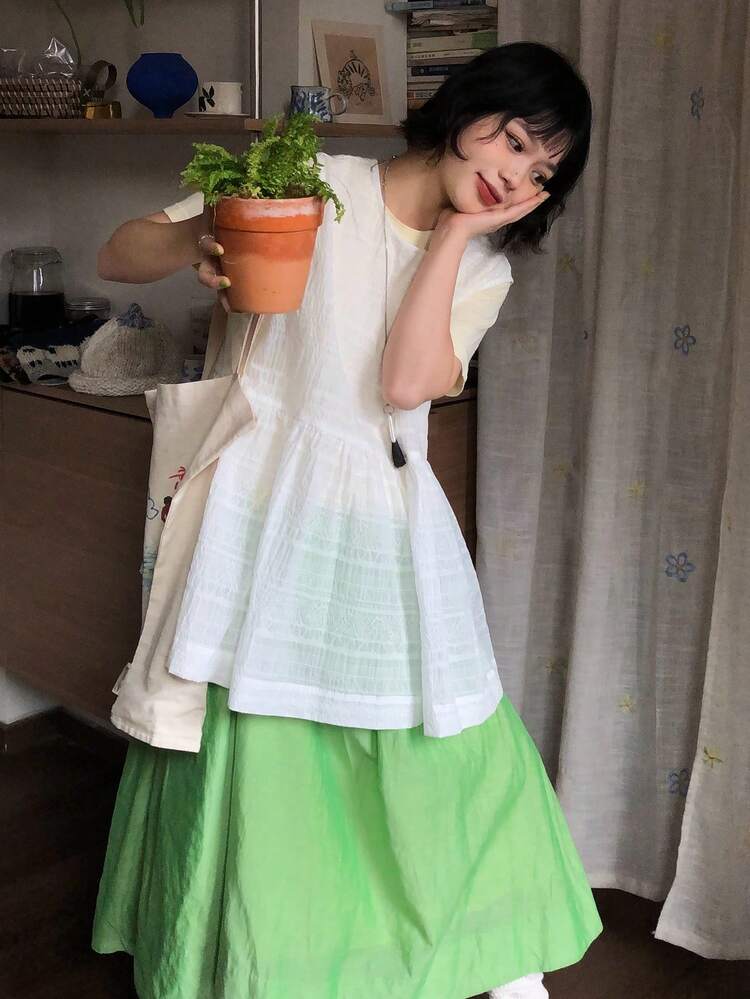 Women's Casual Sleeveless Solid Color Shirt, Summer