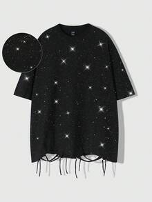 ROMWE MEN Herr T-shirts - Svart - Visa 5