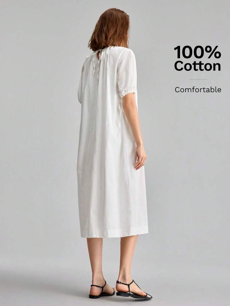 Women's Solid Color Minimalist Daily Wear Round Neck Short Sleeve 2 Pieces Set