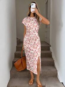 SHEIN LUNE 1. Đầm midi không tay xẻ cao, thắt eo thanh lịch, in họa tiết, thích hợp mặc mùa hè\N2. Đầm ôm sát cơ thể nữ, chất liệu có họa tiết\N3. Trang phục sinh nhật cho nữ\N4. Bộ đồ tập thể dục cho nữ\N5. Đầm dự tiệc cưới cho nữ\N6. Trang phục công sở cho nữ - Nhiều màu - Xem 5