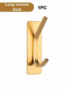 1/2/4pcs Adhesive Hooks, Towel Hook Coat Hooks, Stainless Steel Brushed Wall Hooks, For Hanging Bathrobe Sponges In Bathroom And Bedroom, Hook Accessories, Auxiliary Hook, Heavy Duty Hook - Multicolor - View 10