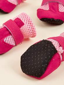 PETSIN Summer Pet Dog Casual Shoes, Mesh Breathable Soft Sole Comfort Indoor Shoes For Teddy Bichon - Hot Pink - View 8