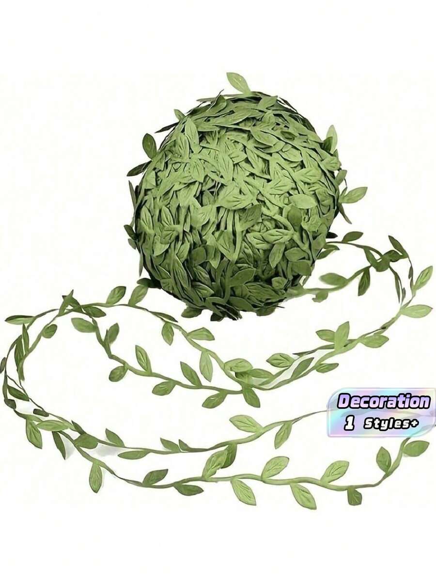 Green Leaf Decorative Ribbon - Length 10 Meters/30 Meters - Suitable For DIY Craft Parties, Weddings, Home Decor, DIY Handmade Products, Easter And Christmas Gifts - multicolor - View 1