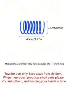 PETSIN 宠物猫自娱玩具，塑料彩色弹簧弹跳互动猫玩具，猫咪用品，猫咪螺旋弹簧/纸质褶皱玩具，2/4/8/10/12/20/30/40/50/60 片装，创意玩具，消磨时间，保持健康，耐用塑料彩色玩具，适合拍打、啃咬、追逐，适合猫咪，情人节猫狗礼物 - 彩色 - 查看 5