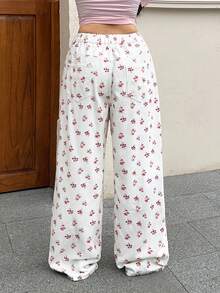 Rivivi Quần jean denim in hoa dáng suông, cạp lệch, thích hợp cho kỳ nghỉ. - Nhiều màu - Xem 2
