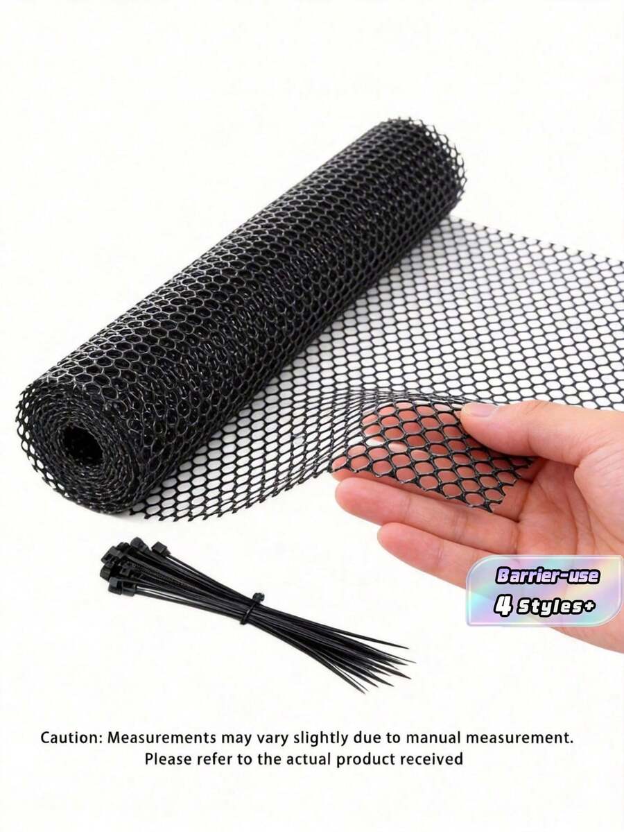 Animal Protective Fencing, Ideal For Cats, Dogs, Home Balcony Nets, Poultry Barriers And Gardening - Plastic Chicken Wire Netting - Multipurpose Plastic Fence And Net [Comes With 1 Pack Of Zip Ties] - Multicolor - View 1