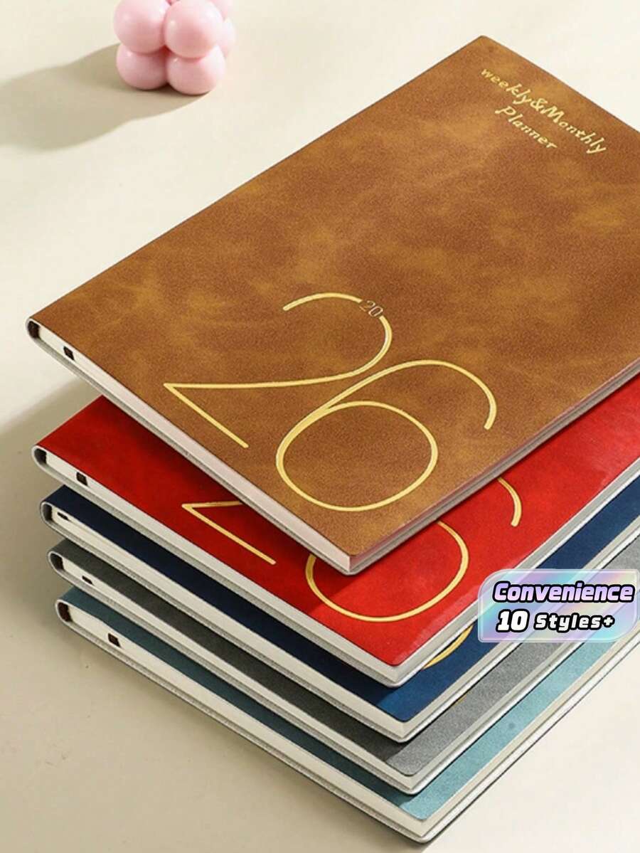 1 Set A6 Planner Notebook, Portable Schedule Notebook, 365-Day Time Management Notebook, Weekly & Daily Planning, Journal, Back To School/Start Of School Year Gift - Multicolor - View 1