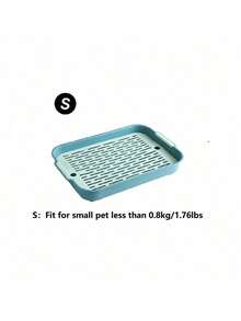 1pc - Double-Layer Square Drainable Pet Toilet Made Of Pp Material, Removable And Washable, Suitable For Rabbits, Guinea Pigs And Other Small Animals, Suitable For All Seasons. - Multicolor - View 9
