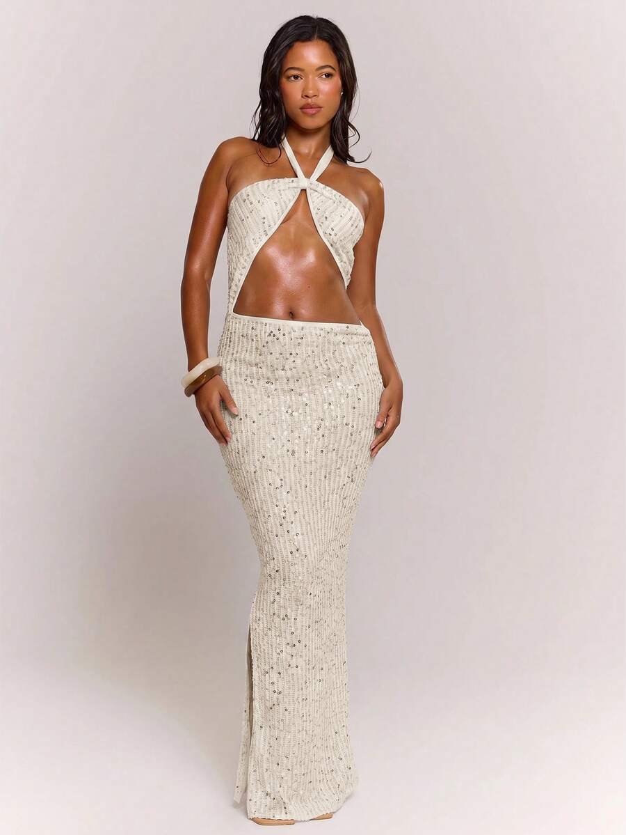 MUSERA Women Maxi Dresses - White - View 1