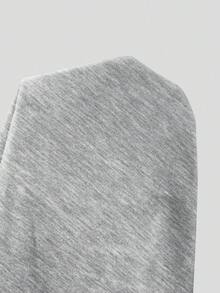 Elamini Gaun Bodycon Minimalis Retro Seksi dengan Leher V dan Hem Berumbai Warna Solid untuk Wanita, Cocok untuk Acara Musim Panas (Abu-abu) - Light Grey - View 6