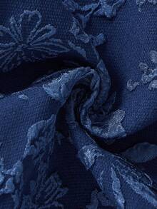 EMERY ROSE Quần short nữ họa tiết jacquard thanh lịch, thích hợp cho mùa hè. - Màu xanh hải quân - Xem 5