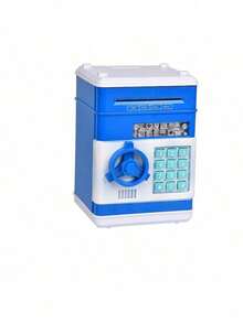 1 pieza Nuevo: Hucha con contraseña de huella digital, hucha de gran capacidad, finanzas educativas, caja de ahorro de monedas antirrobo, diseño de cajero automático - Regalo sorpresa, regalo de cumpleaños, regalo de Navidad, regalo perfecto - Multicolor - Ver 7