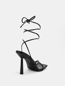 Glitzique Fashionable And Elegant Women's Strap High Heel Sandals - Black - View 5