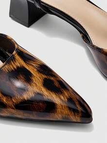 CUCCOO BIZCHIC Giày sandal cao gót dành cho nữ - Mẫu da báo - Xem 4
