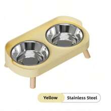 PETSIN Stainless Steel/PVC Pet Bowl Set With Stand, Dual Bowls, Suitable For Small Dogs And Cats, With Splash Guard - Pet Feeder - 150ml - View 12