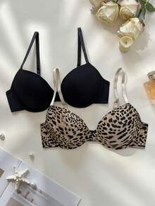 Bare Chapter 2pcs/Set Women's Fashionable & Comfortable Underwire Bras - Multicolor - View 1
