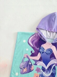 SHEIN Baby Mädchen süßer Meerjungfrau Muster Strandüberwurf - Blau - Übersicht 5