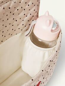 Cozy Pixies 1-Piece Stroller Accessories Polka Dot Love Pattern Storage Bag, Built-In Bottle Compartment, Diaper Storage Mother And Baby Bag, Suitable For Outdoor Convenient Travel Leisure Diaper Bag - Off-white - View 6