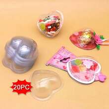 20PCS Sweet Heart Clamshell Blister Packing Clear Plastic Candy Dome Candy Holder Money Card Handmade Shaker Cards Transparent Plastic Covers For DIY Candy Gift Box - Love model - View 14