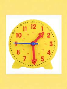 MINKOJA Wooden Clock Model Set, Primary School Clock Teaching Aid, Mixed Color, Toy For Learning To Recognize Time, For Mathematics Area - Yellow - View 7