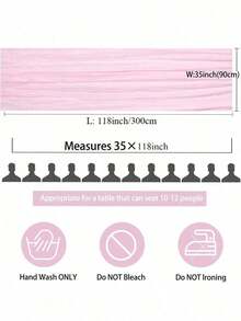 Bohemian Style Sheer Table Runner. Romantic Farmhouse Cheese Cloth Long Table Runner For Wedding Bride Party Birthday Decor(Pink) - Pink - View 9