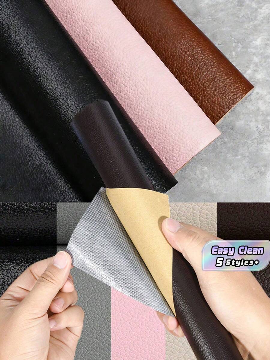 SHEIN 1Pc,Faux Leather Repair Patch - Self-Adhesive Faux Leather Fabric Patches For Sofas And Chairs, Quickly Repair Holes And Tears, Brown, Easy To Apply, Car Seat Repair, Furniture Repair, Fashion Design, Easy-To-Apply Tape - Multicolor - View 1
